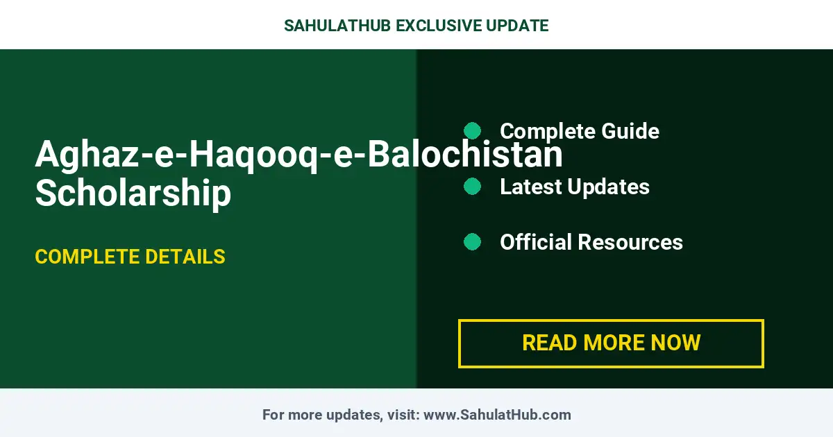 Aghaz-e-Haqooq-e-Balochistan Scholarship