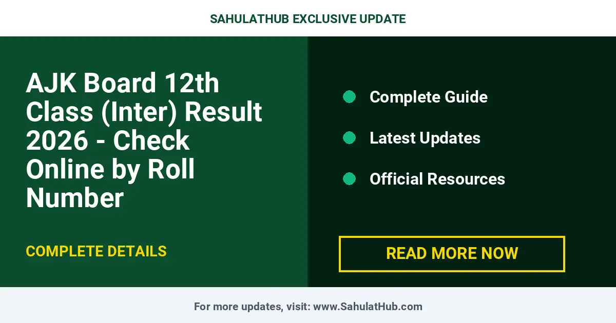 AJK Board 12th Class (Inter) Result 2026 - Check Online by Roll Number