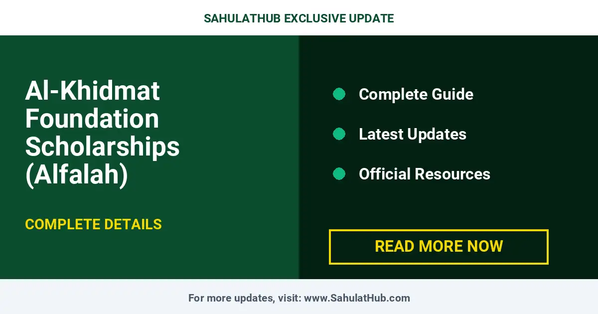 Al-Khidmat Foundation Scholarships (Alfalah)