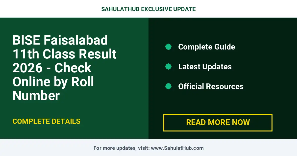 BISE Faisalabad 11th Class Result 2026 - Check Online by Roll Number