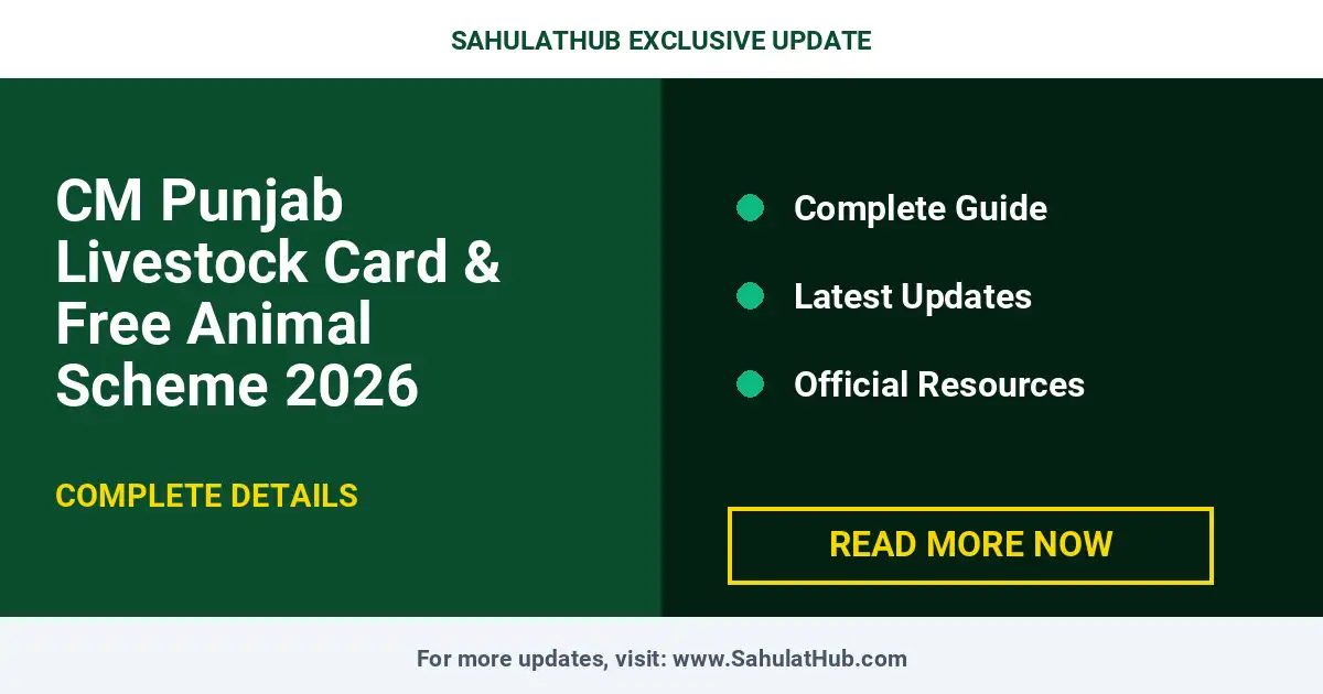 CM Punjab Livestock Card & Free Animal Scheme 2026