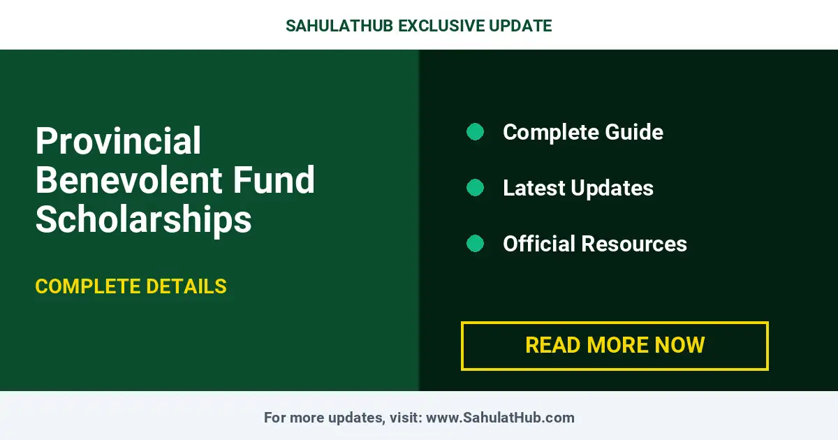 Provincial Benevolent Fund Scholarships
